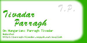 tivadar parragh business card